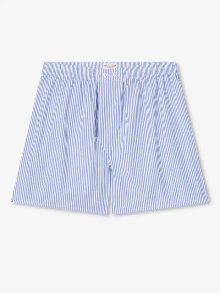 Derek Rose Men's Classic Fit Boxers -James Cotton Blue