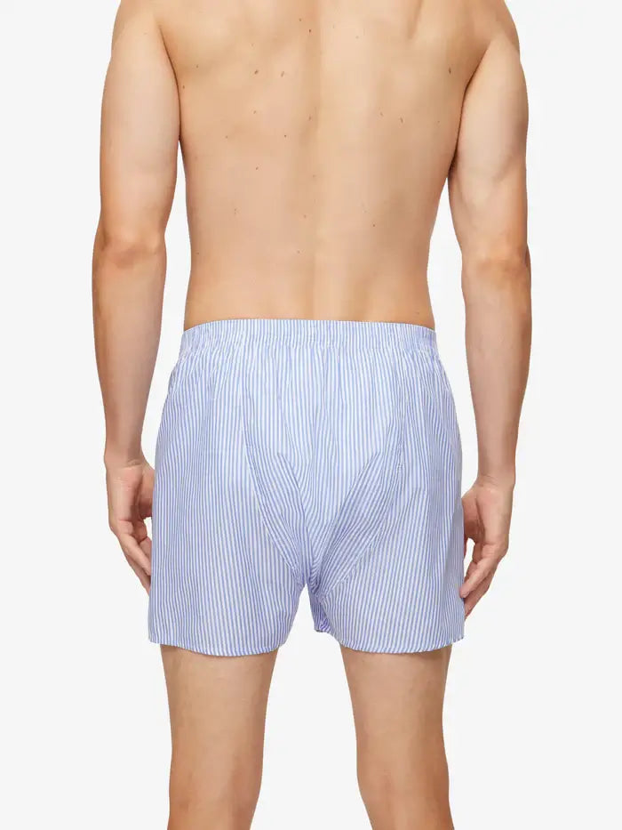 Derek Rose Men's Classic Fit Boxers -James Cotton Blue