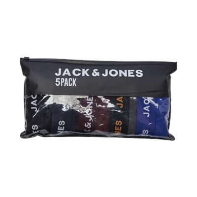 Jack & Jones 5-Pack Cotton Stretch Trunks | Multi-Colour Men’s Underwear