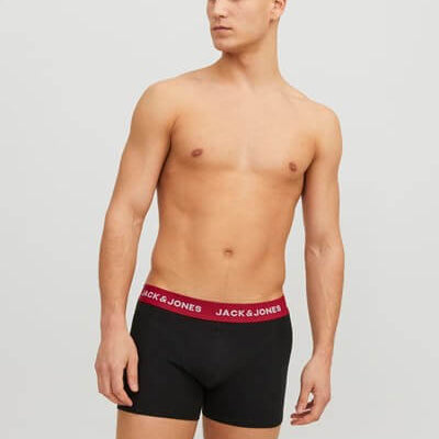 Jack & Jones Jacflower Bird Trunks 3 Pack Cotton Stretch Boxers - Multi Print