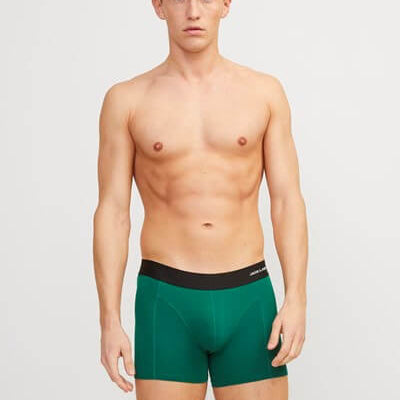 Jack & Jones Jaclucas Bamboo 3 Pack Trunks - Red/Blue/Green