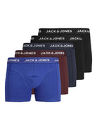 Jack & Jones 5-Pack Cotton Stretch Trunks | Black/Navy/Port Royale – Gift Box