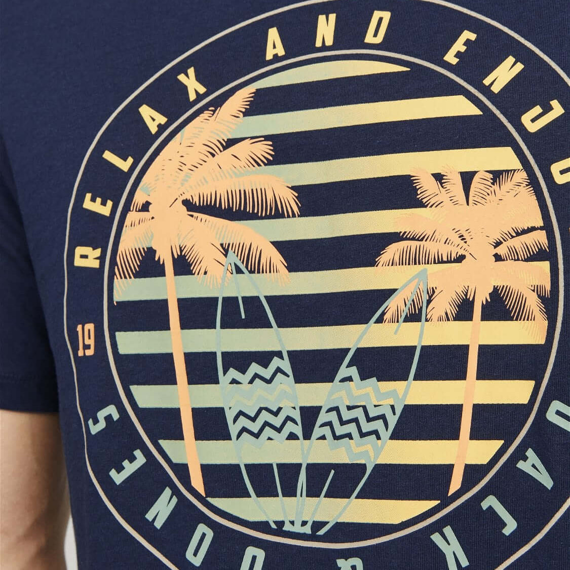 Jack & Jones JJsummer Vibe Crew Neck 100% Cotton T-Shirt