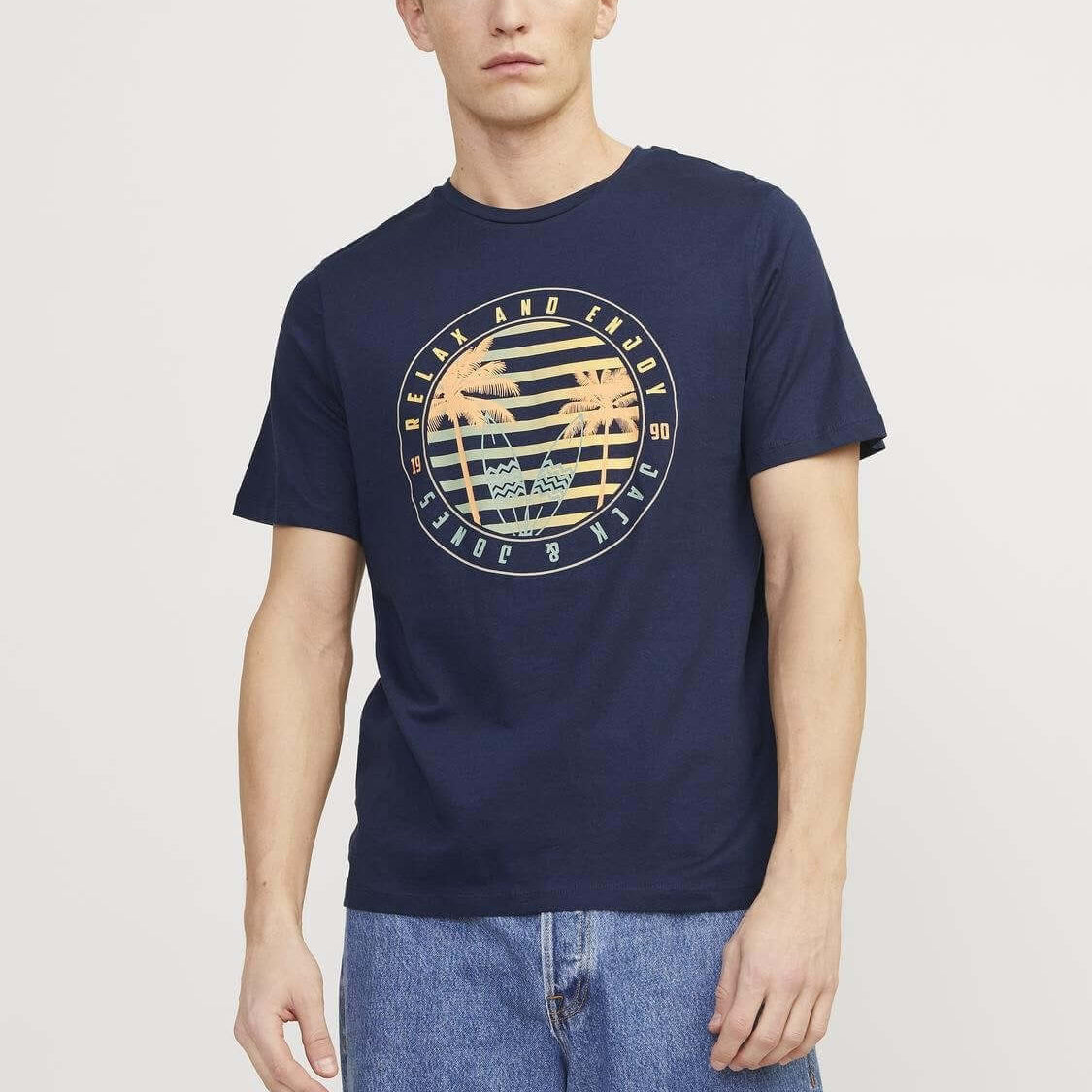 Jack & Jones JJsummer Vibe Crew Neck 100% Cotton T-Shirt
