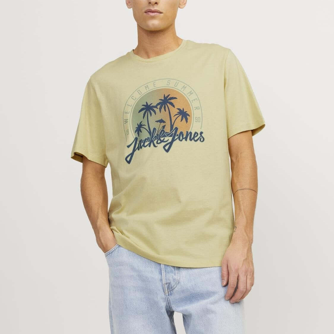 Jack & Jones JJsummer Vibe Crew Neck 100% Cotton T-Shirt