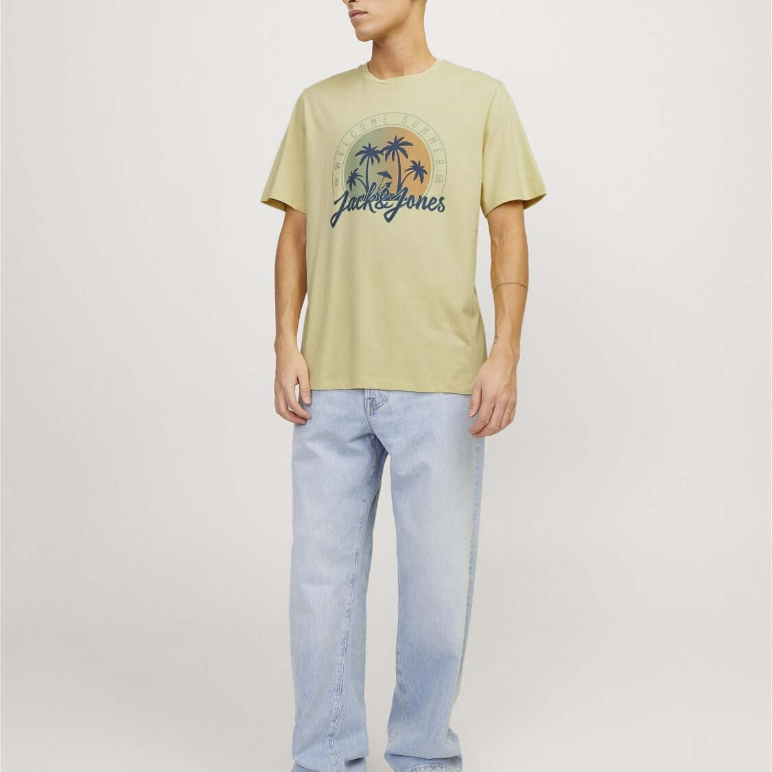 Jack & Jones JJsummer Vibe Crew Neck 100% Cotton T-Shirt