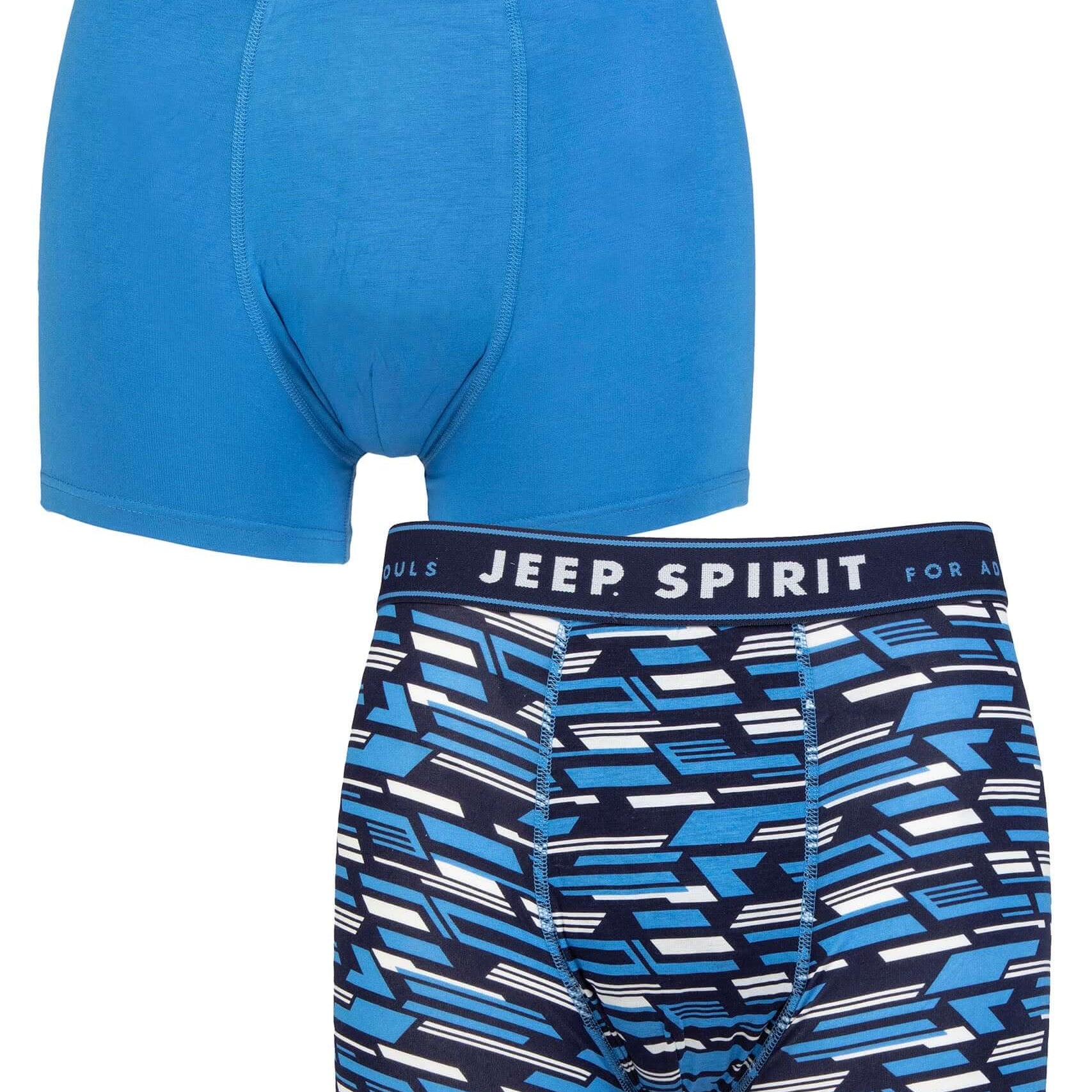 Jeep 2 Pack Men's Camo Print Bamboo Boxers - Fitted Trunks
