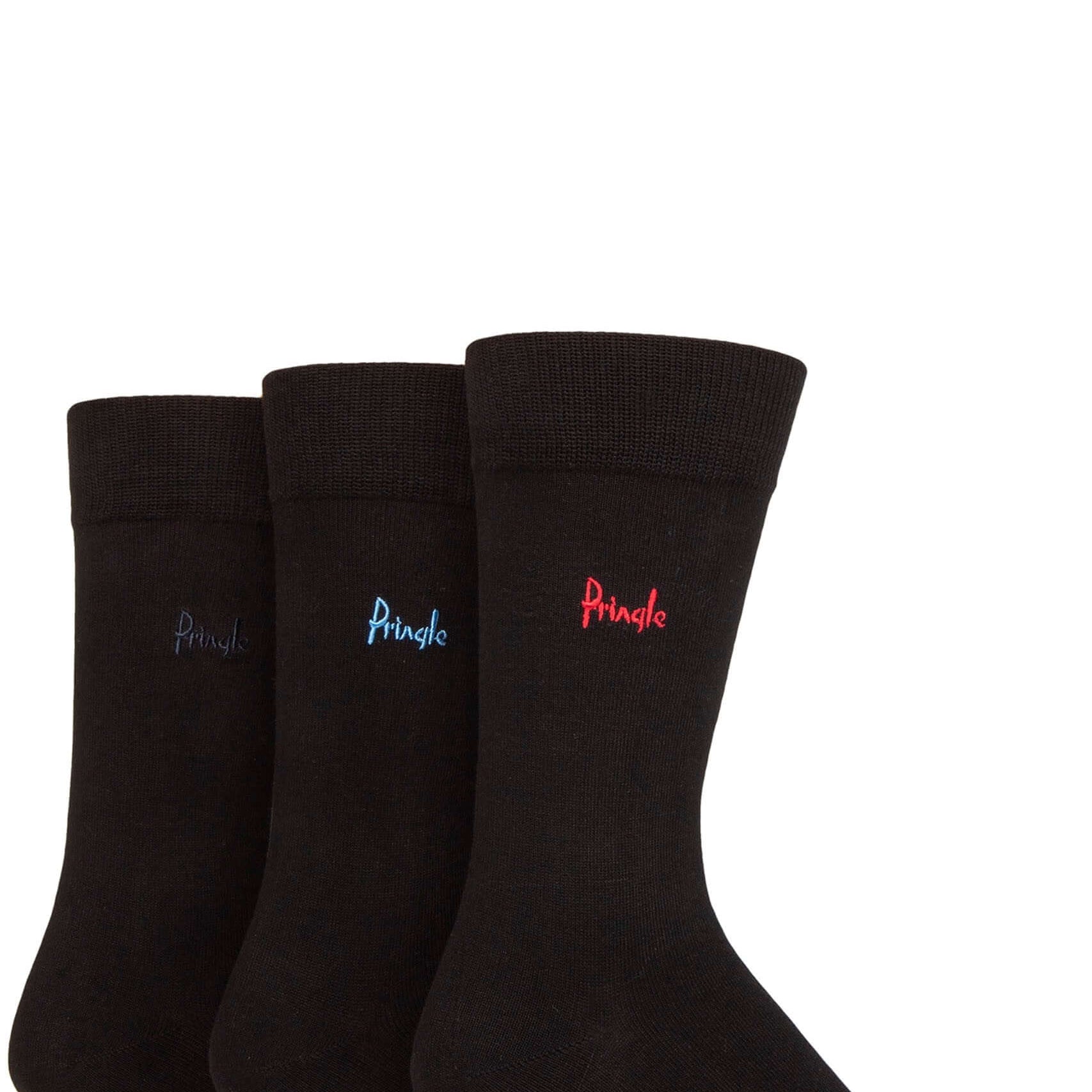 Pringle 3 Pair Men's Plain Rupert Bamboo Socks