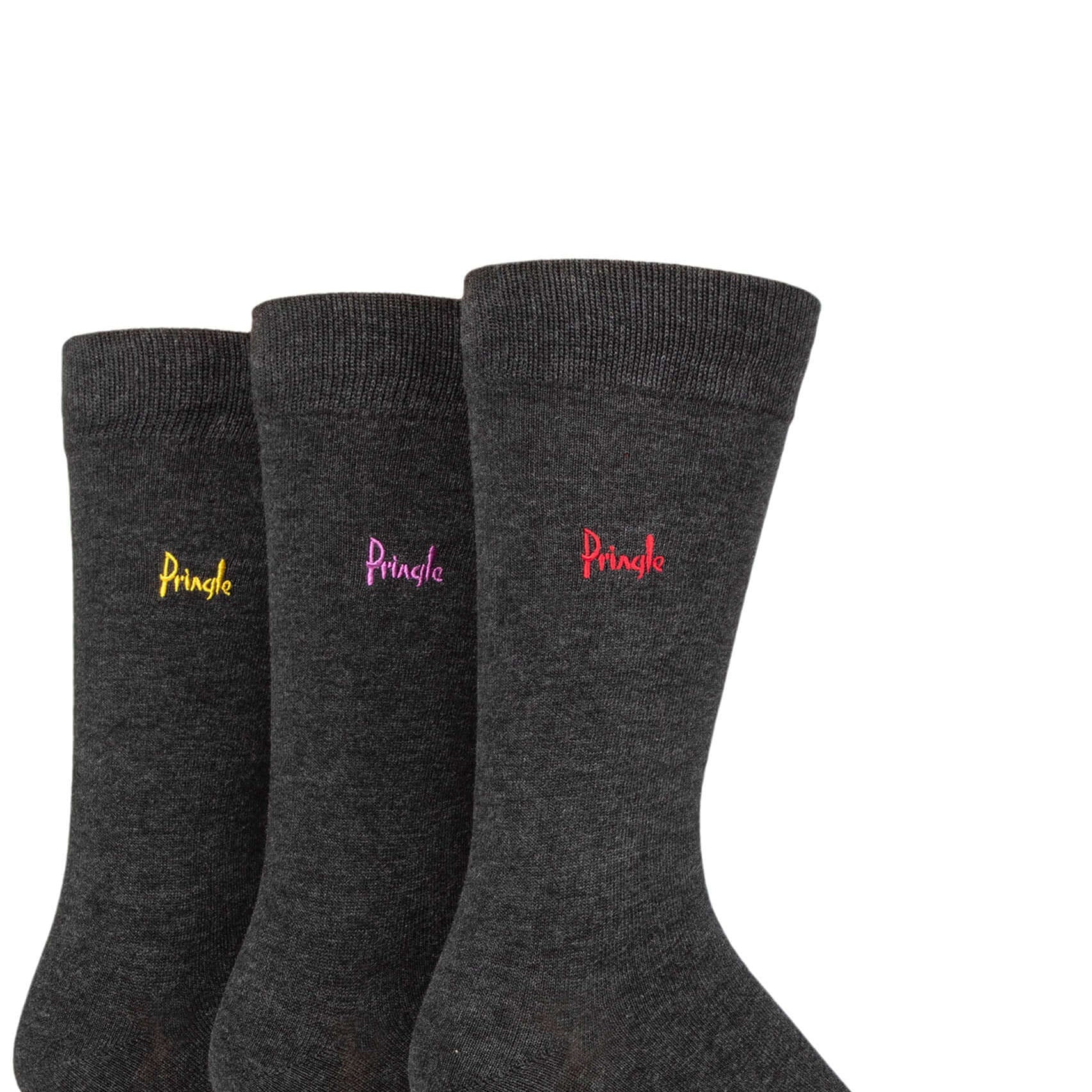 Pringle 3 Pair Men's Plain Rupert Bamboo Socks