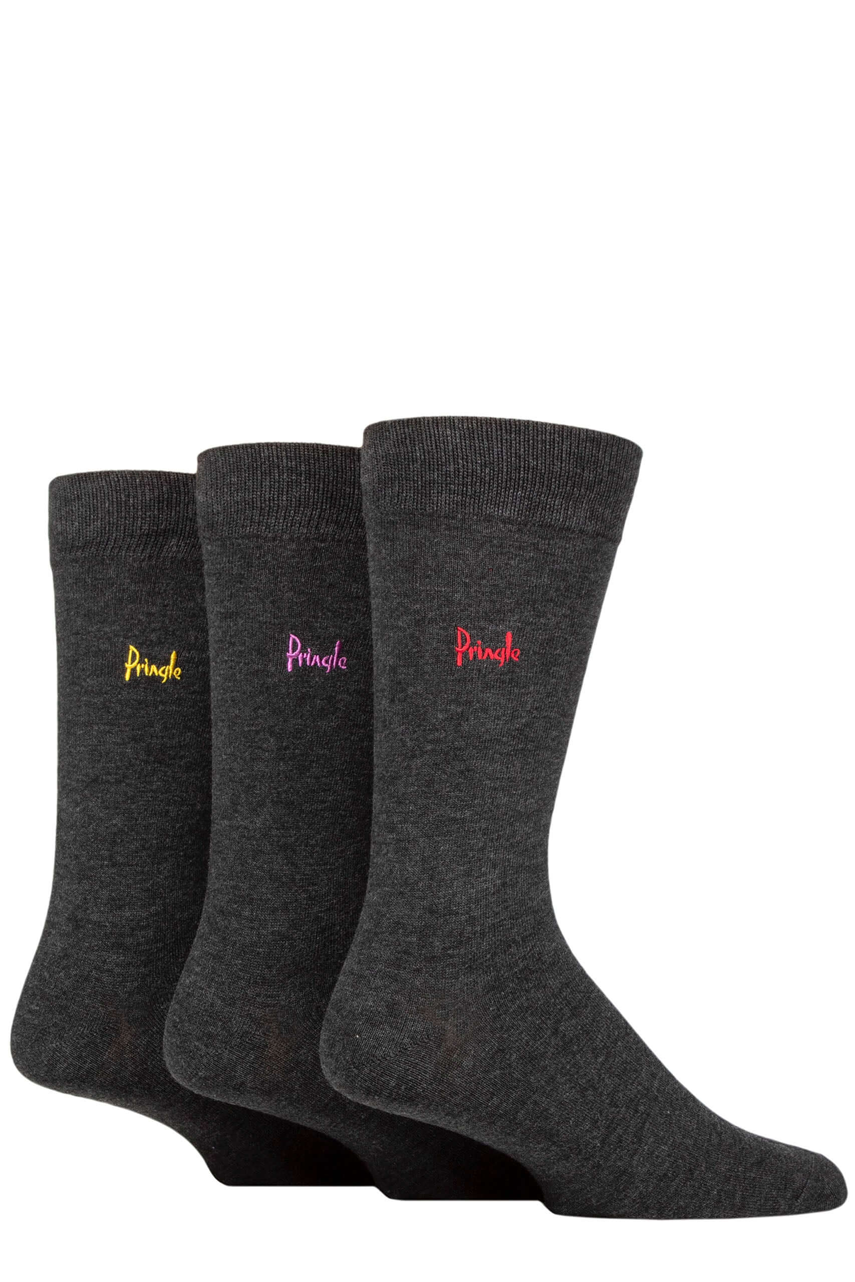 Pringle 3 Pair Men's Plain Rupert Bamboo Socks