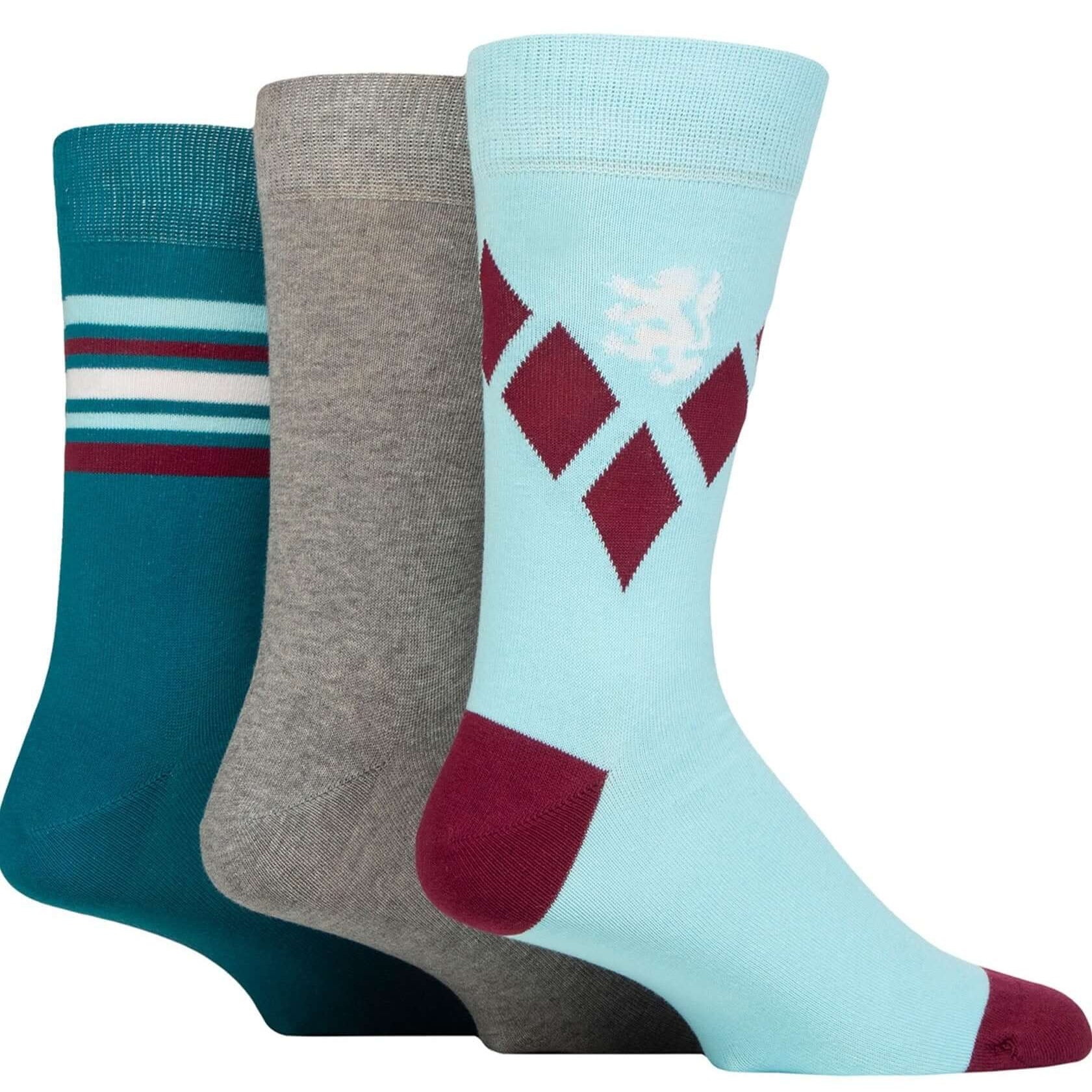Pringle 3 Pack Cotton and Recycled Polyster Men's Patterned Socks - Size ( 7-11 )