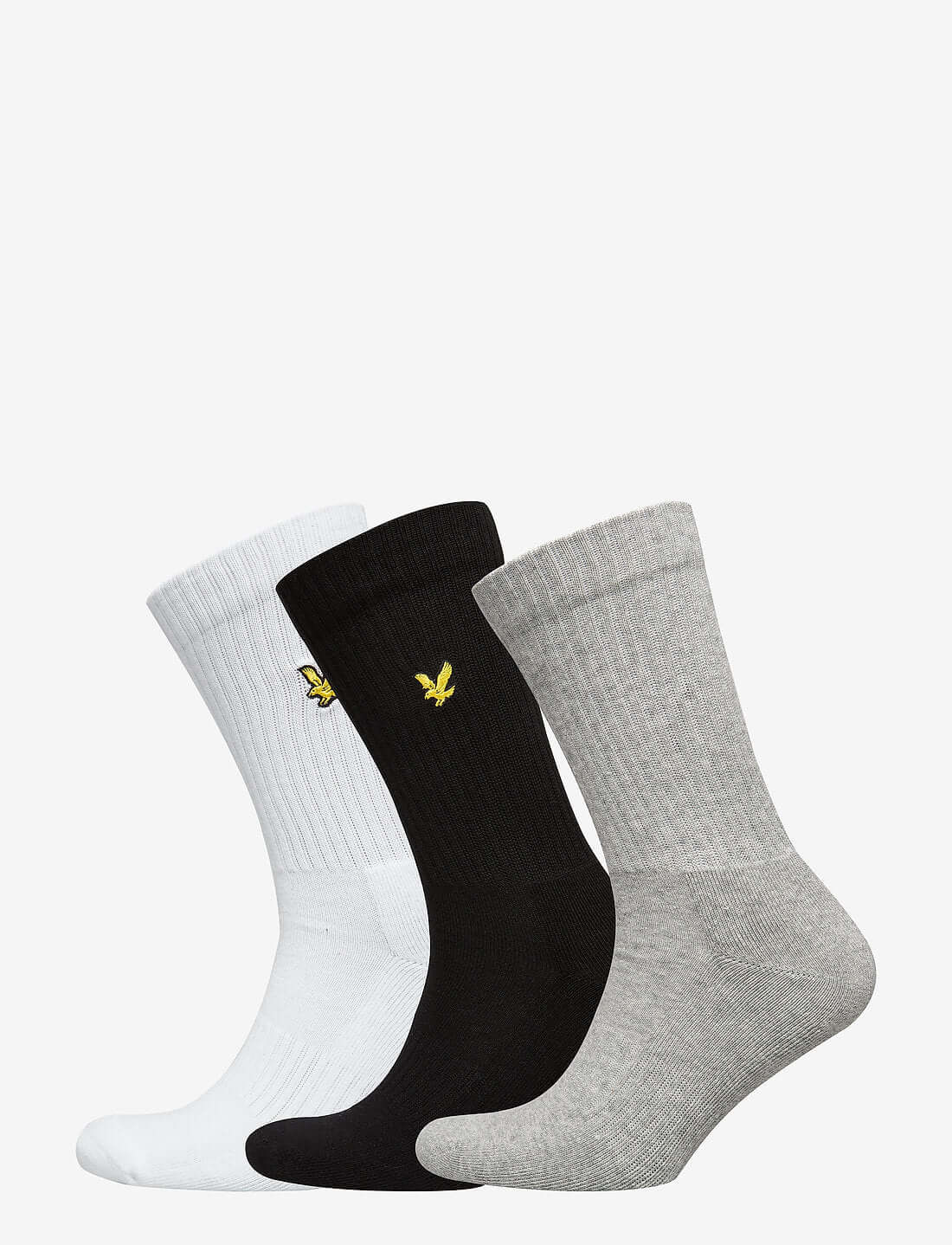 Lyle & Scott 3 Pack Hamilton Sport Socks - Black / Grey / White