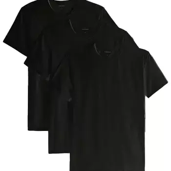 Calvin Klein 3 Pack Lounge Crew Neck T-Shirts - Black