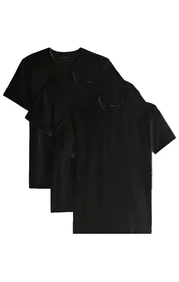 Calvin Klein 3 Pack Lounge Crew Neck T-Shirts - Black