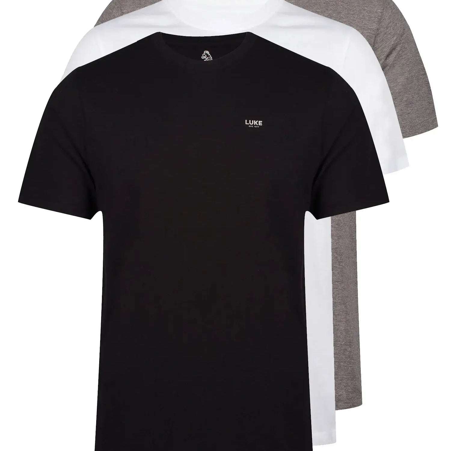 LUKE Magic 3 Pack T-Shirt, Black/White/Grey