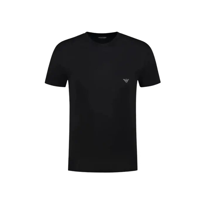 Emporio Armani 2 Pack Crew Neck Loungewear T-Shirt - Magenta / Black