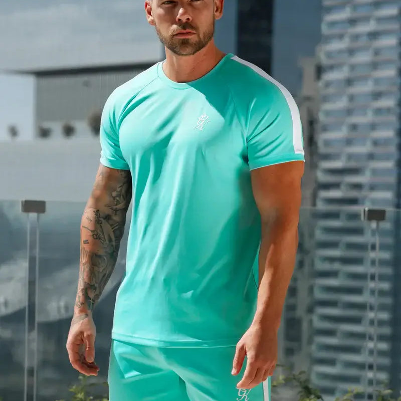 Gym King Core Plus Poly Tee - Marine Green