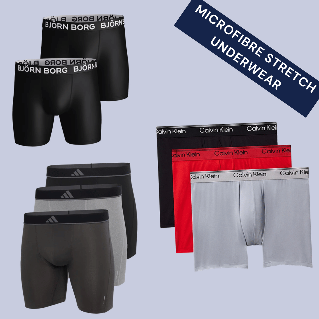Men’s microfibre stretch underwear quick-dry boxer briefs for active comfort