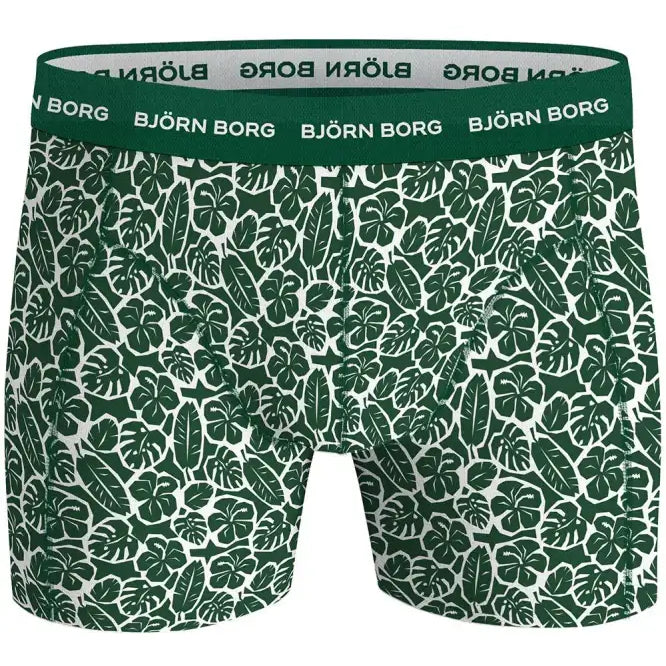 Bjorn Borg Cotton Stretch Boxer 5 pack - Green/Black/Olive/Green Print