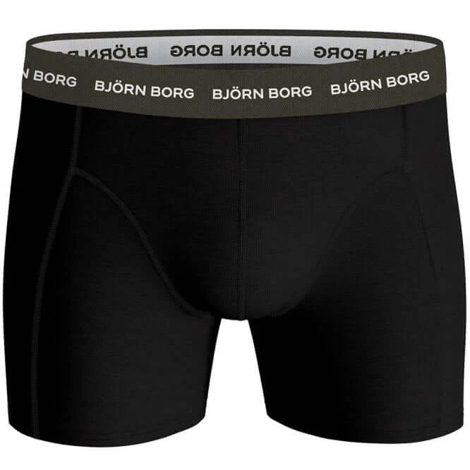 Bjorn Borg Cotton Stretch Boxer 5 pack - Green/Black/Olive/Green Print