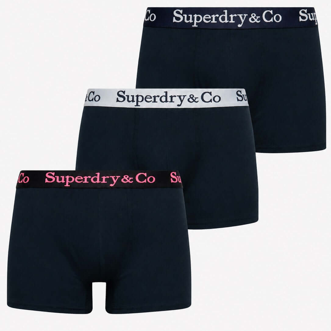 Superdry & Co 3-Pack Trunks Cotton Stretch