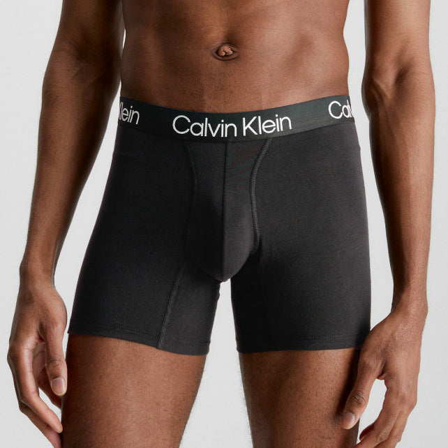 Calvin Klein 3 Pack Modern Structure Boxer Briefs - Black