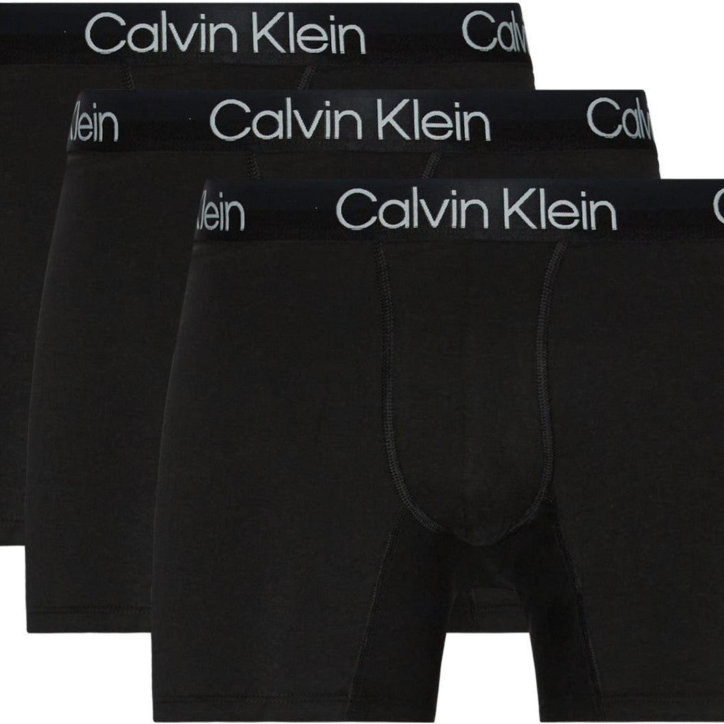 Calvin Klein 3 Pack Modern Structure Boxer Briefs - Black