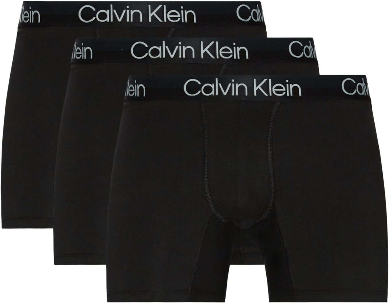 Calvin Klein 3 Pack Modern Structure Boxer Briefs - Black