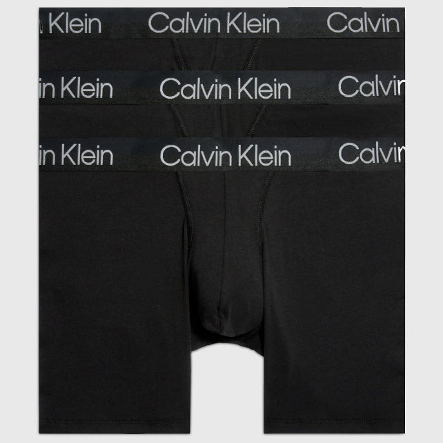 Calvin Klein 3 Pack Modern Structure Boxer Briefs - Black