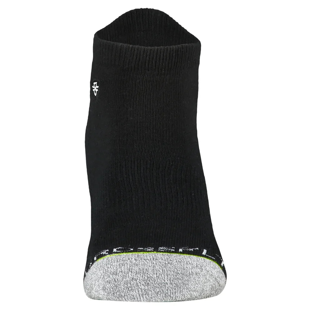 Crossfly Original Men's Low Cut Socks - Black front view