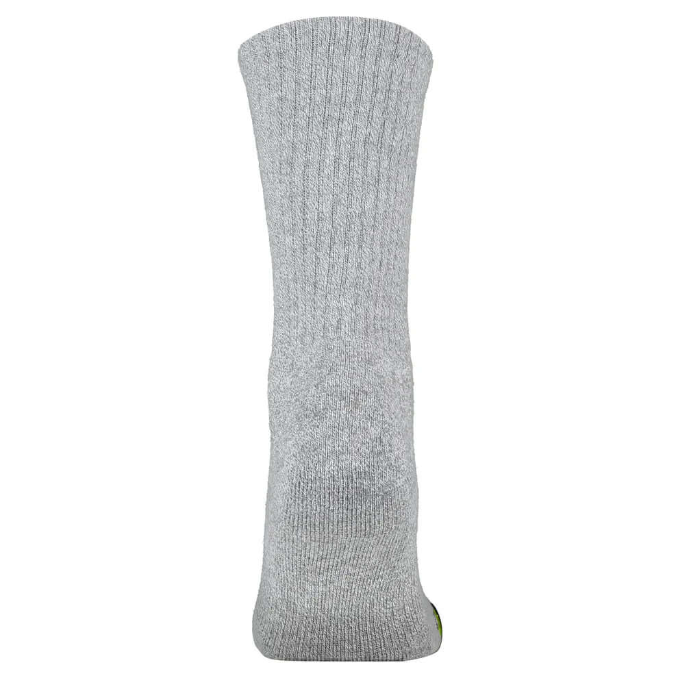 Crossfly Original Men's 12" Crew Socks - Grey Marle back view