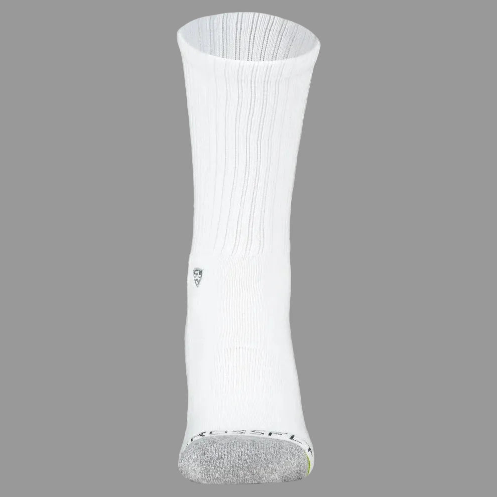 Crossfly Original Men's 12" Crew Socks - White front view
