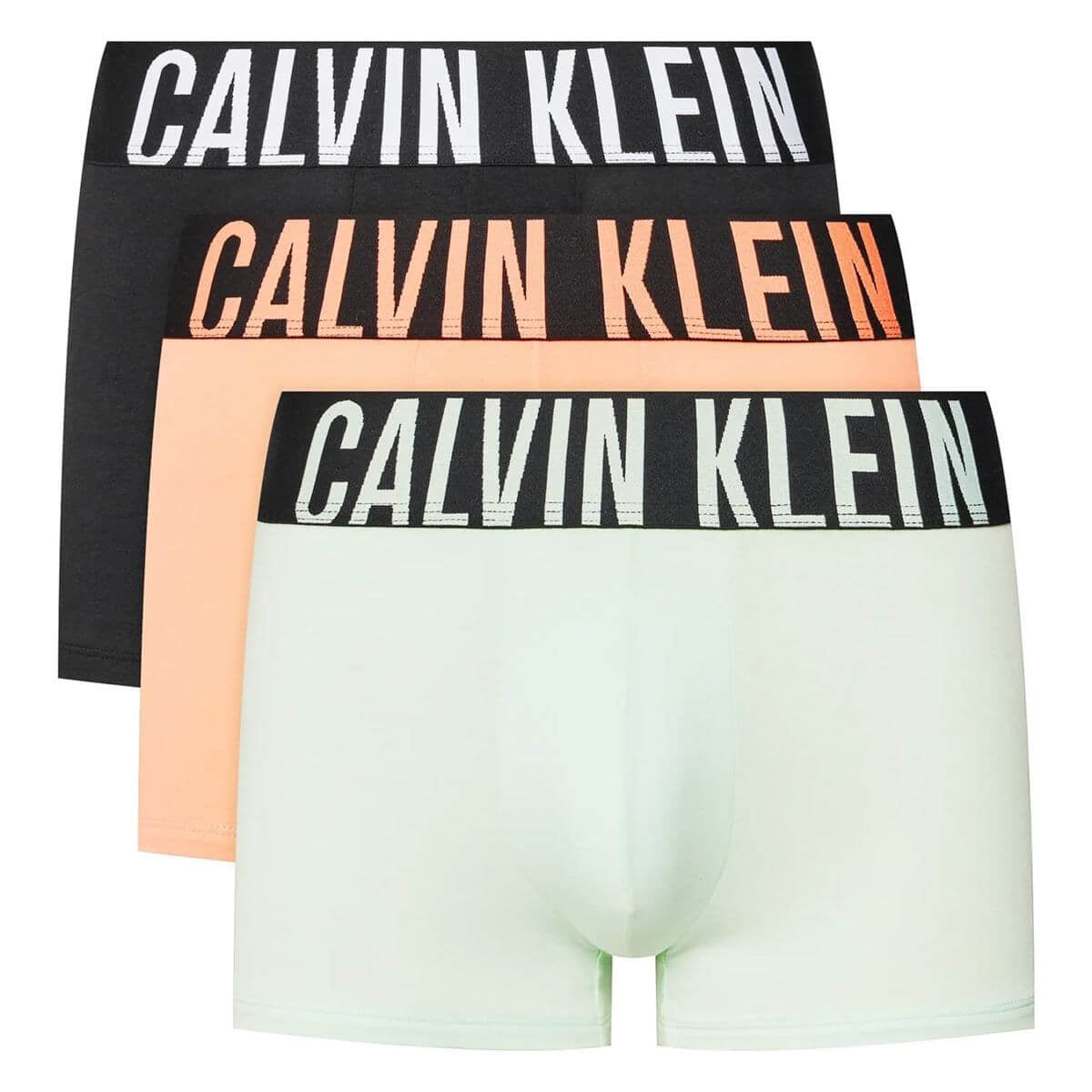 Calvin Klein Underwear 3 Pack Intense Power Cotton Boxers - Papaya Punch/ Black/ Moonlight