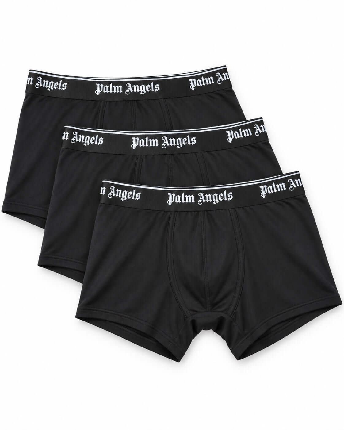 Palm Angels Men's Premium Cotton Stretch 3 Pack Repeat Logo Trunks