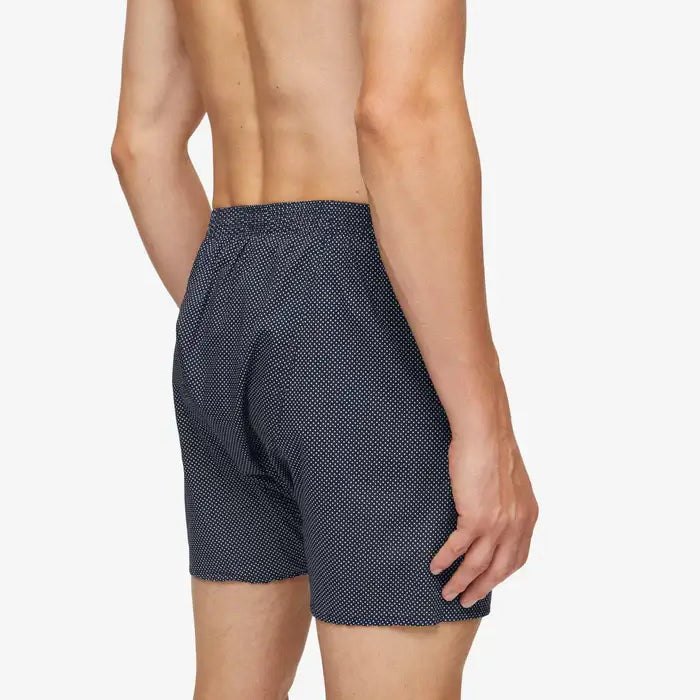 Derek Rose Men's Classic Fit Boxers - Plaza 21 Cotton Batiste Navy