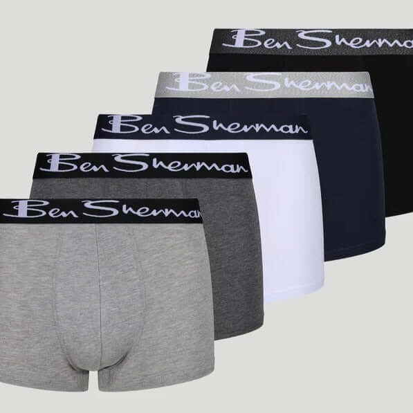 Ben Sherman Mens Poderick 5 Pack Trunks - Multi