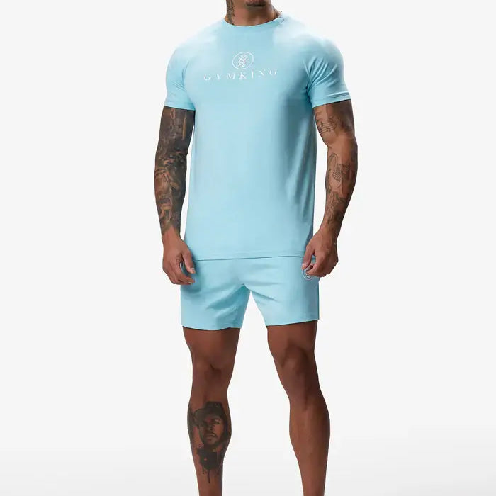 Gym King Pro Jersey Short - Aqua Blue
