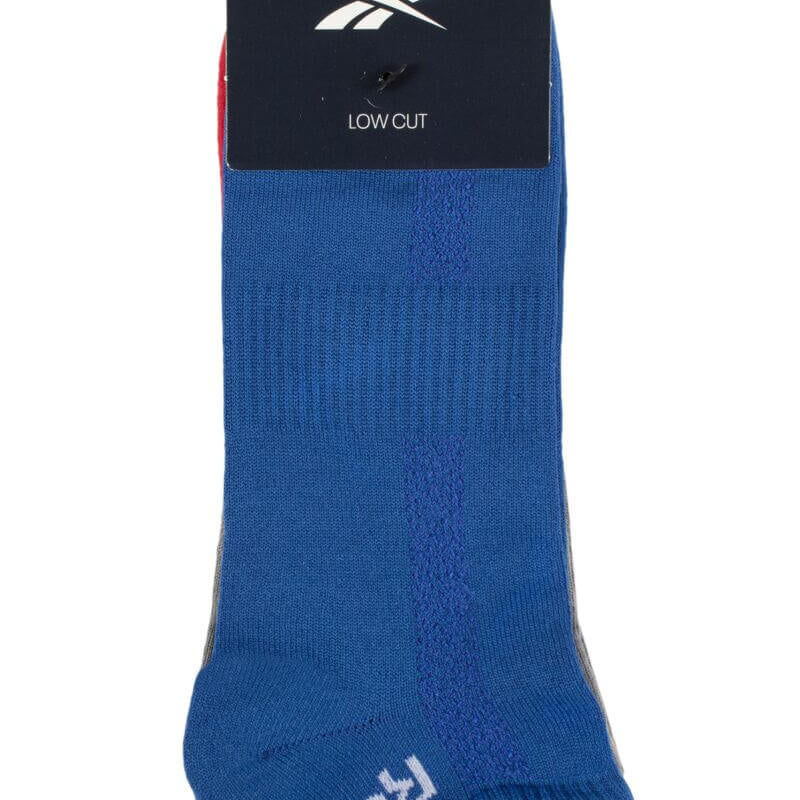 Reebok 3 Pack Unisex Essential Recycled Trainer Socks - Red / Blue