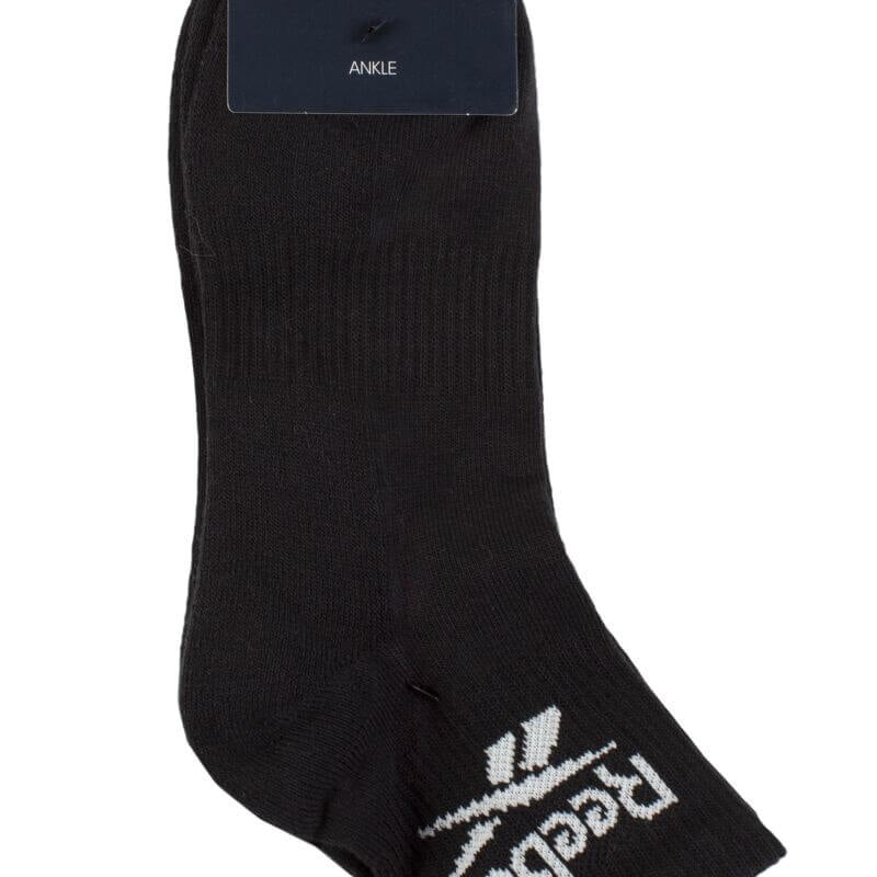 Reebok 3 Pack Unisex Core Cotton Cushioned Ankle Socks