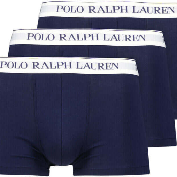Polo Ralph Lauren Classic Cotton Stretch Boxer Trunks 3-Pack - Navy / White