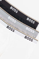 BOSS Men's Long Boxer Briefs – 3 Pack (Black / White / Grey )