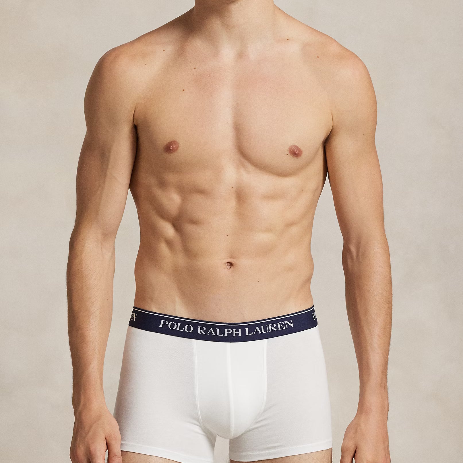 Polo Ralph Lauren Classic Stretch Cotton Trunks 3-Pack – Red AOP / White / Navy