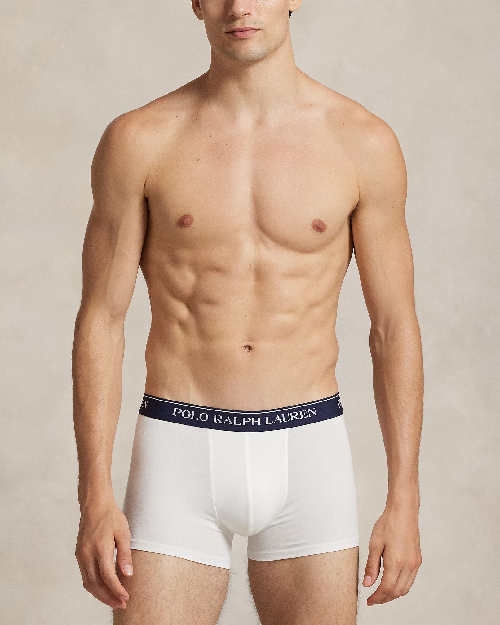 Polo Ralph Lauren Classic Stretch Cotton Trunks 3-Pack – Red AOP / White / Navy