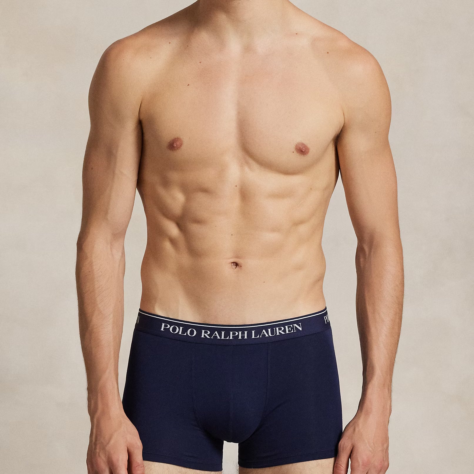 Polo Ralph Lauren Classic Stretch Cotton Trunks 3-Pack – Red AOP / White / Navy