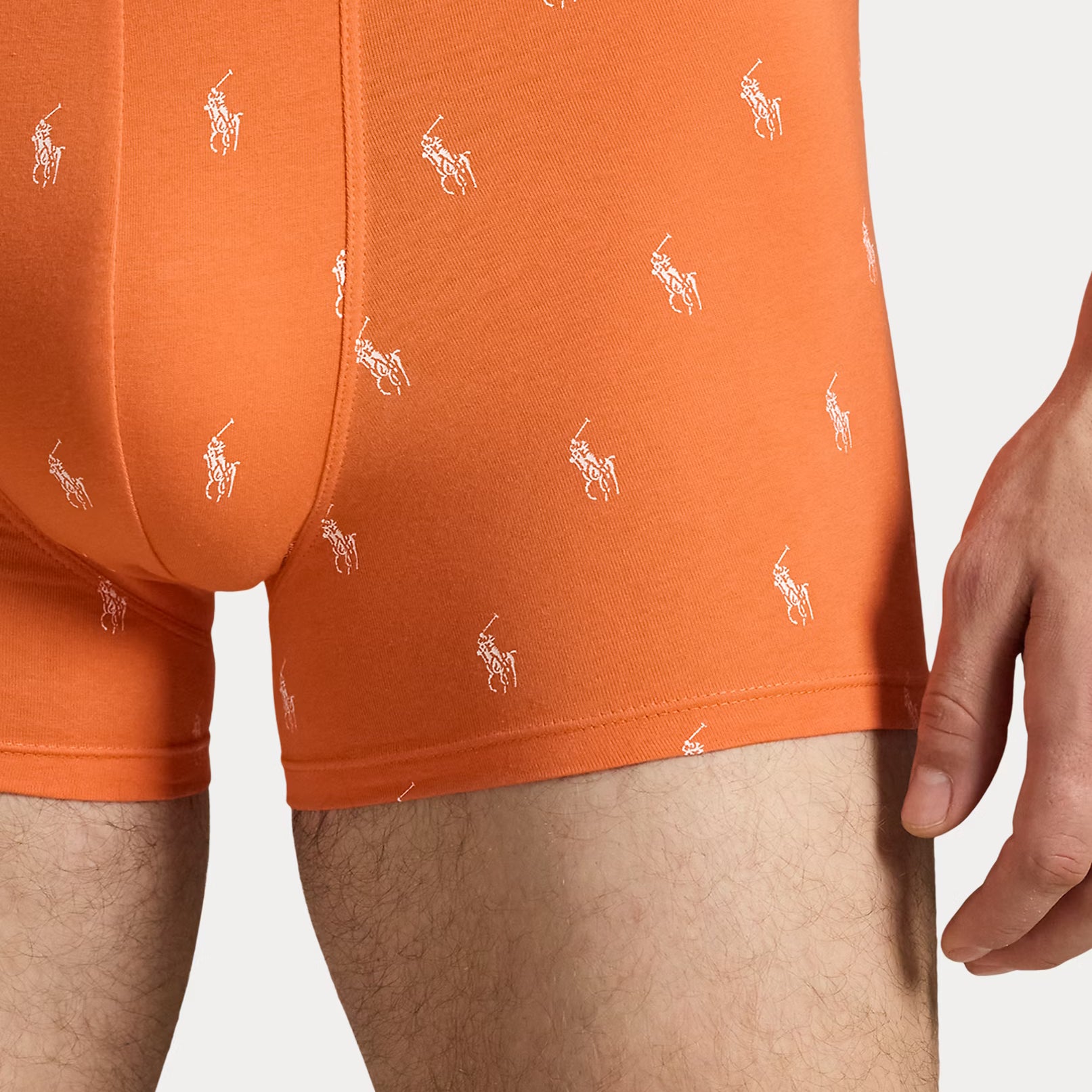 Polo Ralph Lauren Classic Stretch Cotton Trunks 3-Pack, Spring Melon AOP/White/Navy