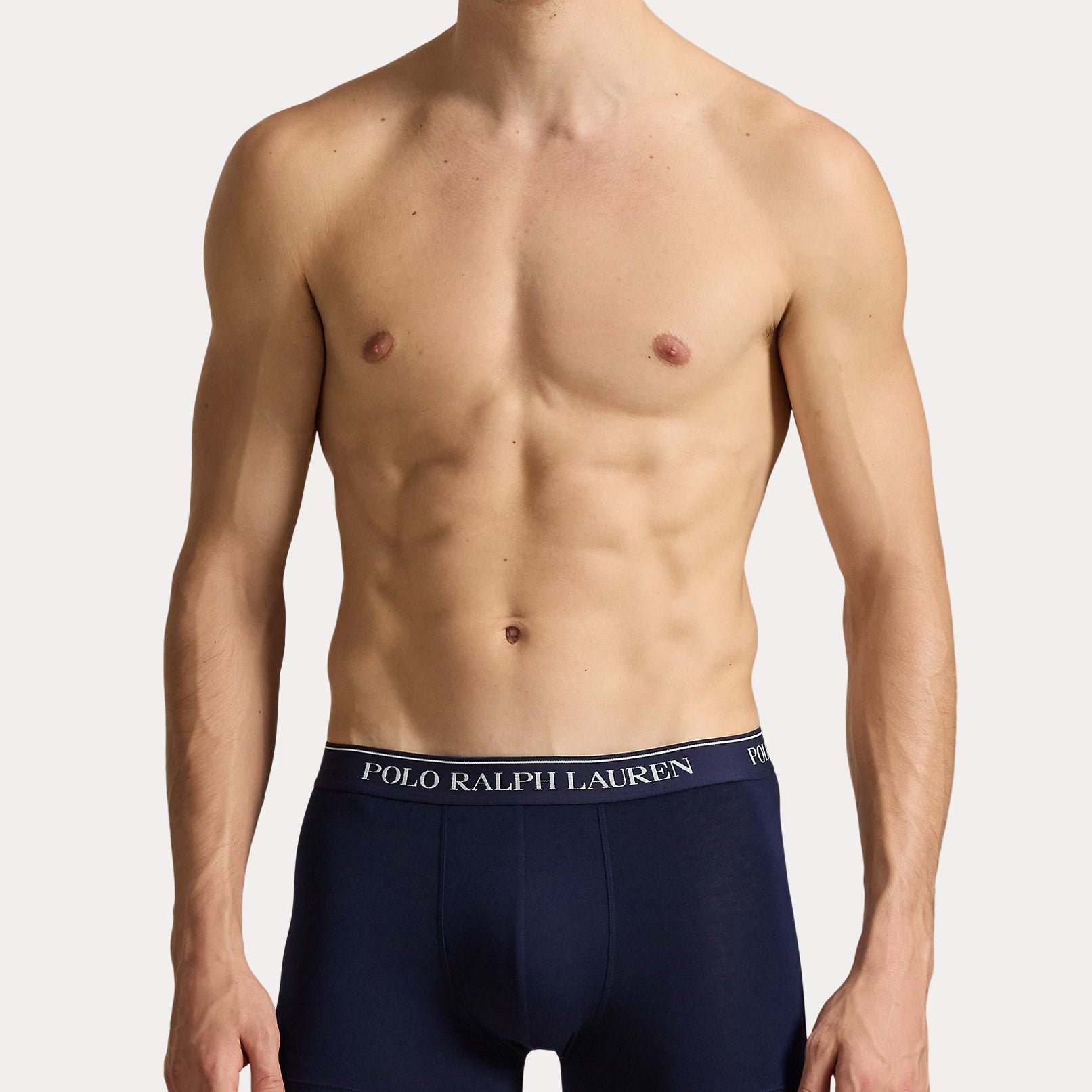 Polo Ralph Lauren Classic Stretch Cotton Trunks 3-Pack, Desert Rose AOP / Blue / Navy