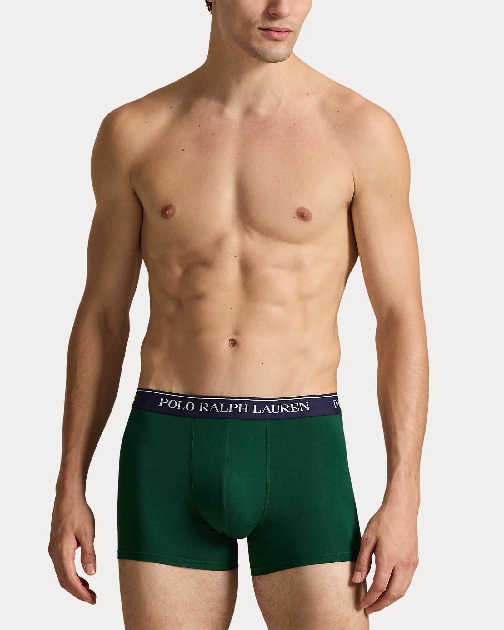 Polo Ralph Lauren Classic Stretch Cotton Trunks 3-Pack, Forest / Yellow / Navy