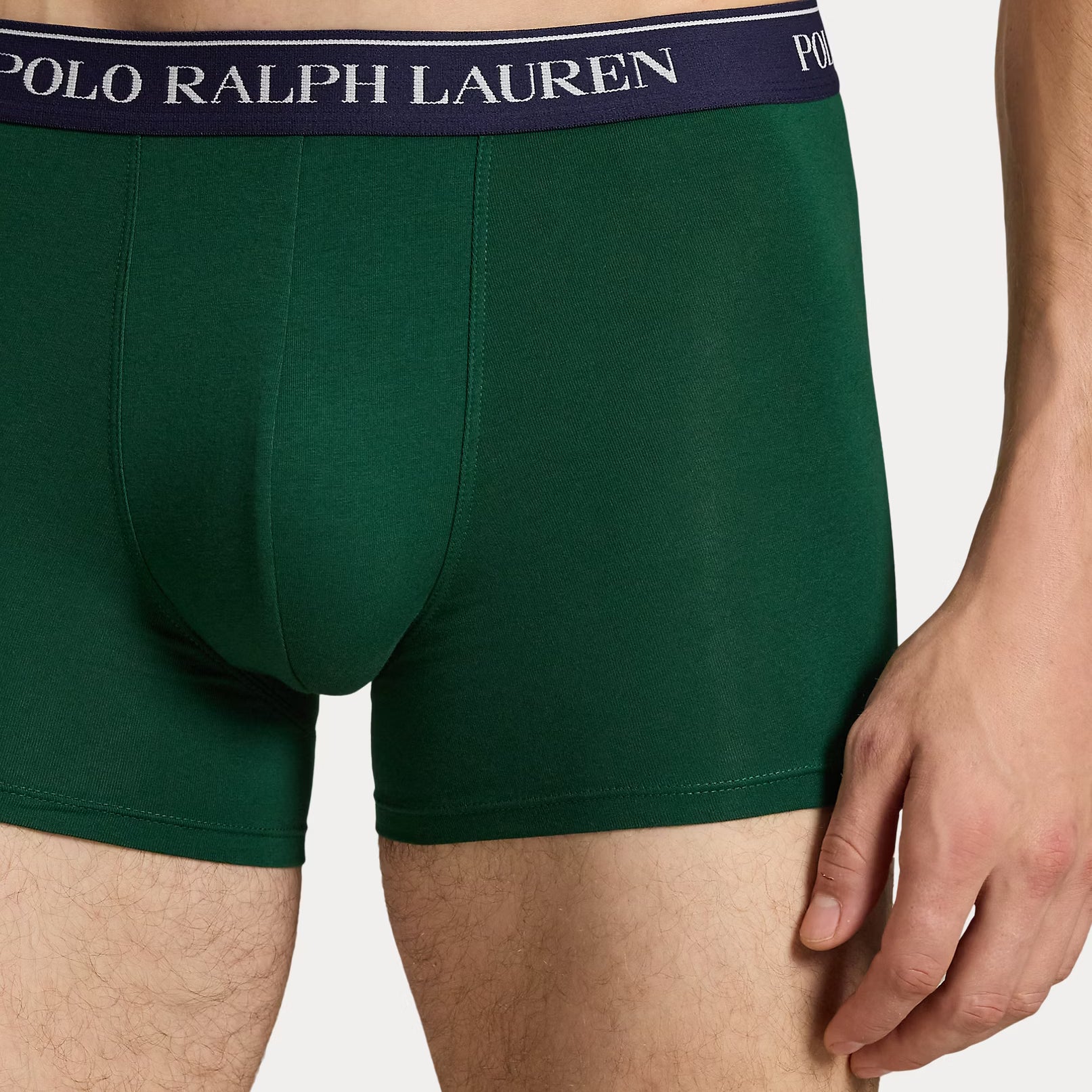 Polo Ralph Lauren Classic Stretch Cotton Trunks 3-Pack, Forest / Yellow / Navy