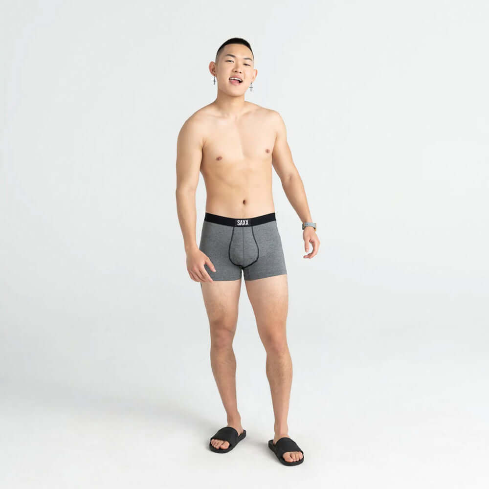 Saxx Underwear Vibe Super Soft 1 Pack Trunk - Salt & Pepper