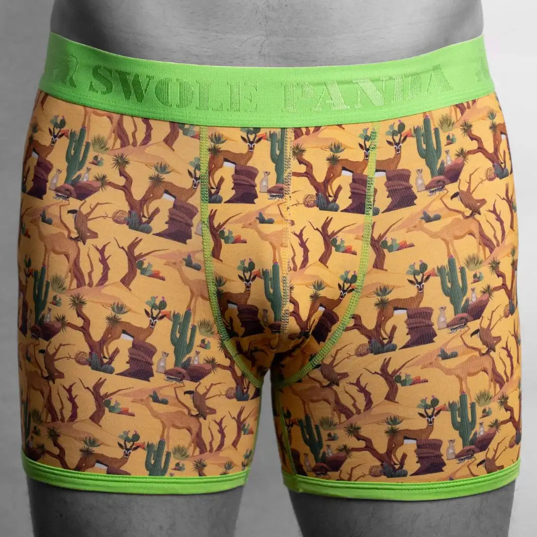 Swole Panda Bamboo Boxers – Savannah | Breathable, Anti-Bacterial, Sustainable Men’s Underwear